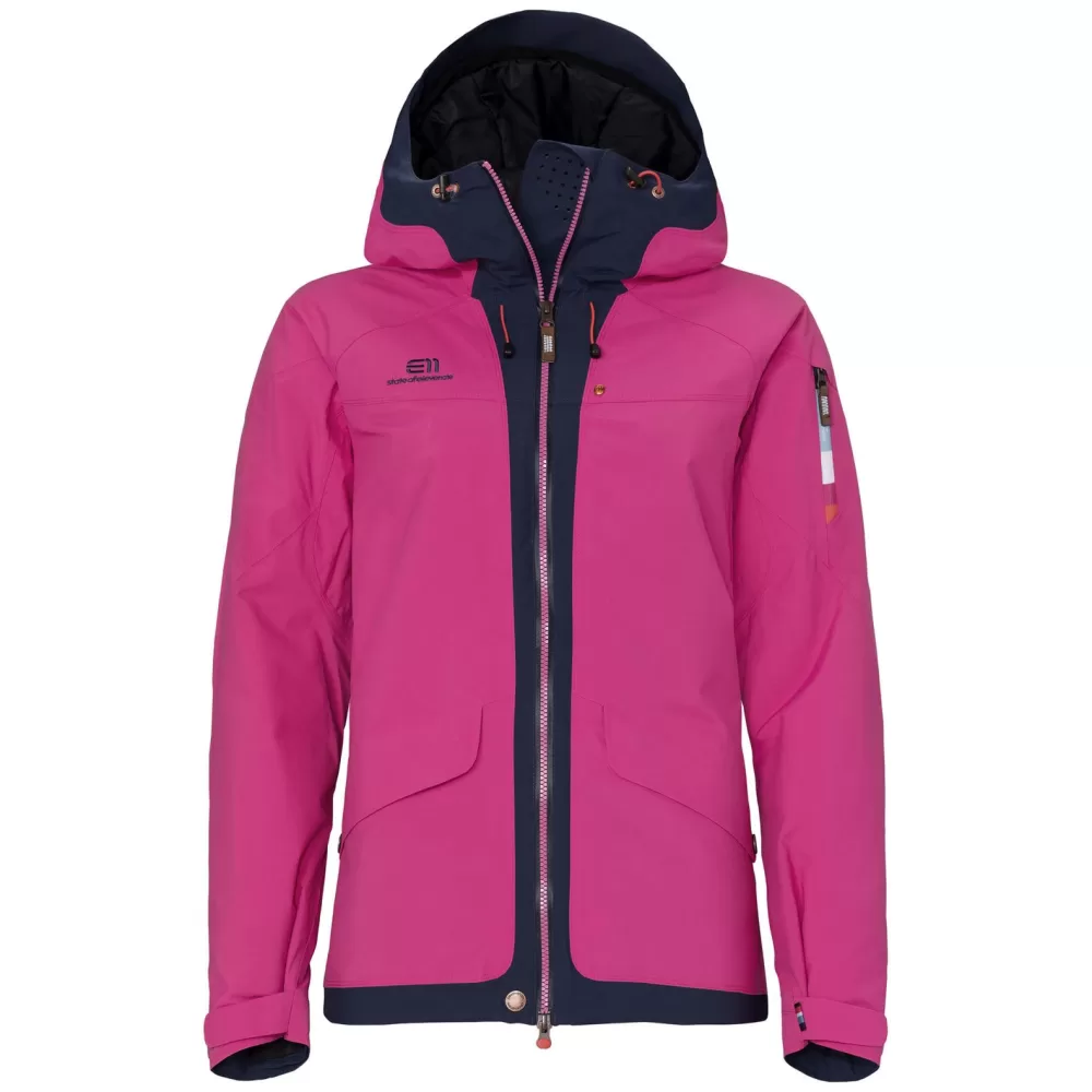 ELEVENATE Brevent Hardshelljacke Damen M - Rich Pink, 2-lagig, PFC-frei, isoliert, wasserdicht 10.000mm, atmungsaktiv, nachhaltig, Skijacke