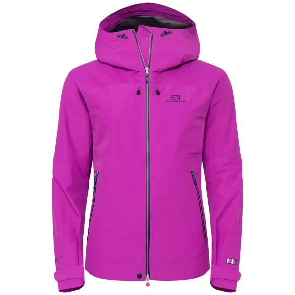 ELEVENATE Chemin Jacket Damen, Größe M, Purple Wine - Hardshell-Jacke mit 100% Polyester & Gore-Tex-Membran für optimalen Wetterschutz