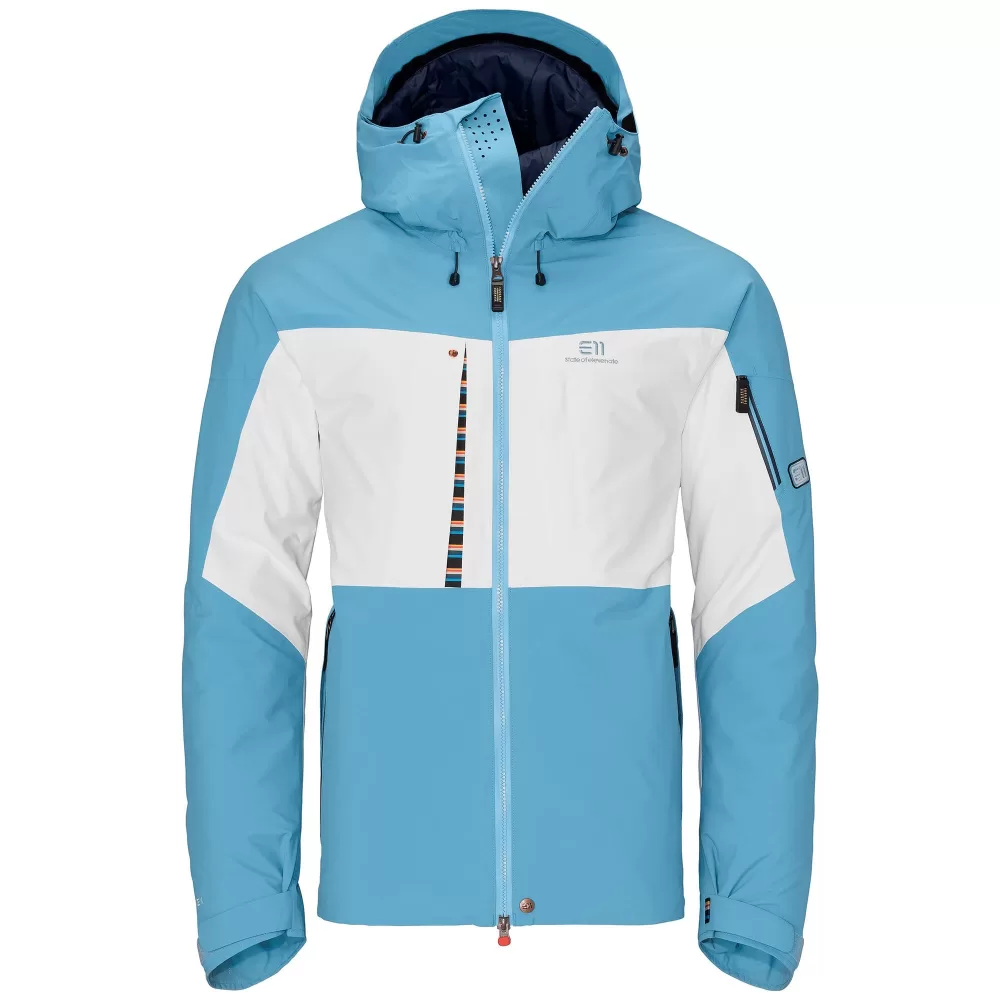 ELEVENATE Creblet Herren Skijacke - L, Nordic Blue, 2-lagiges Gore-Tex, isoliert, helmkompatible Kapuze, atmungsaktiv, für kalte Bedingungen