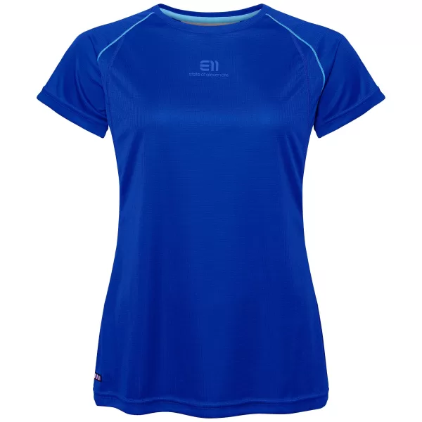 ELEVENATE Dynamic Tee Damen - Technisches T-Shirt, Größe M, Deep Cobalt, 100% recyceltes Polyester, schnell trocknend, Regular Fit