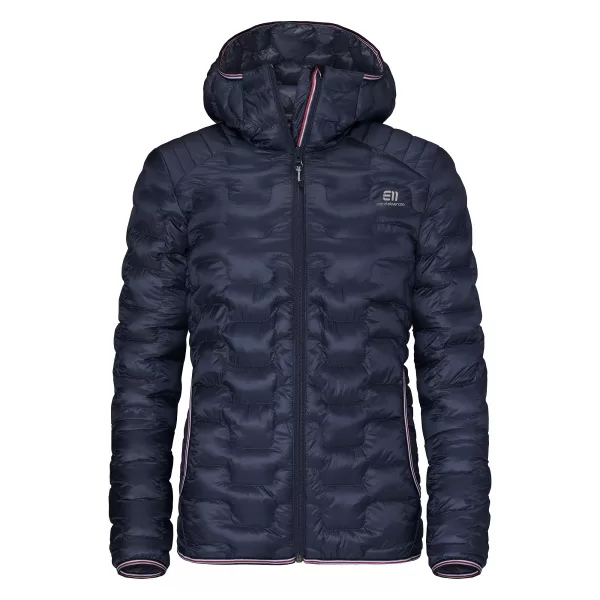 Elevenate Motion Hood Damen Jacke M, Dark Navy – Synthetische Daune, winddicht, isoliert, 100% recyceltes Material, ideal für Ski & Outdoor