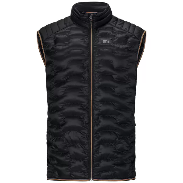 ELEVENATE Motion Down Vest Herren - Leichte Daunenweste S, Schwarz, ideal für Bergsport, Wandern & Freizeit, isolierte Taschen, hoher Komfort