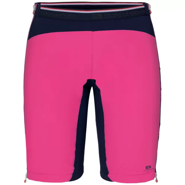 ELEVENATE Damen Transition Shorts M, Rich Pink - Technische Isolationsshorts für Skifahren, atmungsaktiv, flexible Passform, Seitliche Reißverschlüsse