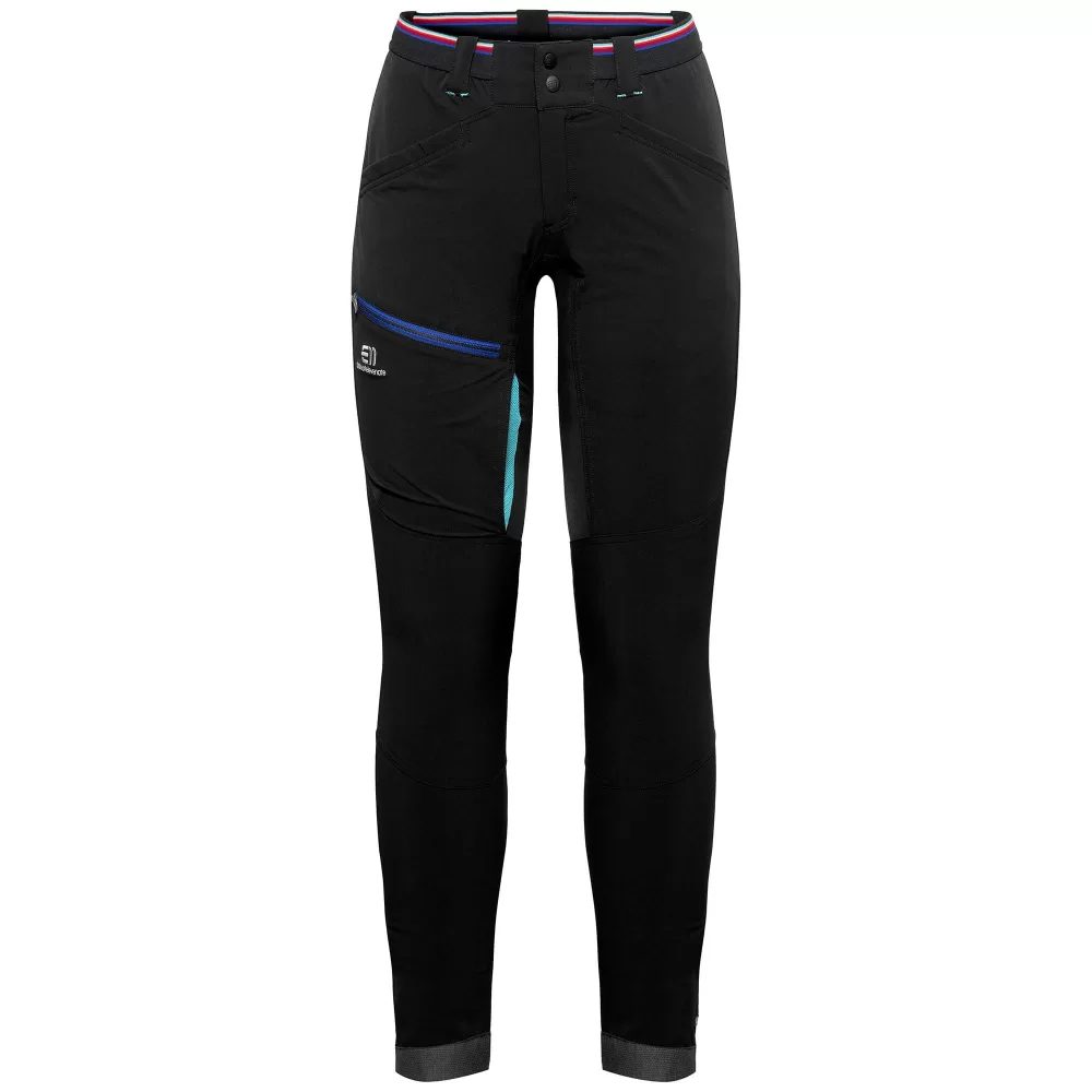 ELEVENATE Damen Versatility Hose M – 4-Wege-Stretch, wetterbeständig, atmungsaktiv, schwarz, ideal für Wandern & Klettern, Reißverschlusstasche