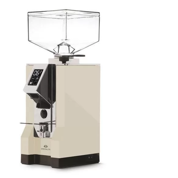 Eureka Mignon Specialita 16CR Kaffeemühle - Elfbein, stufenlose Mahlgradverstellung, geräuscharm, digitales Touch-Display, elegante 55mm Stahlmahlscheiben