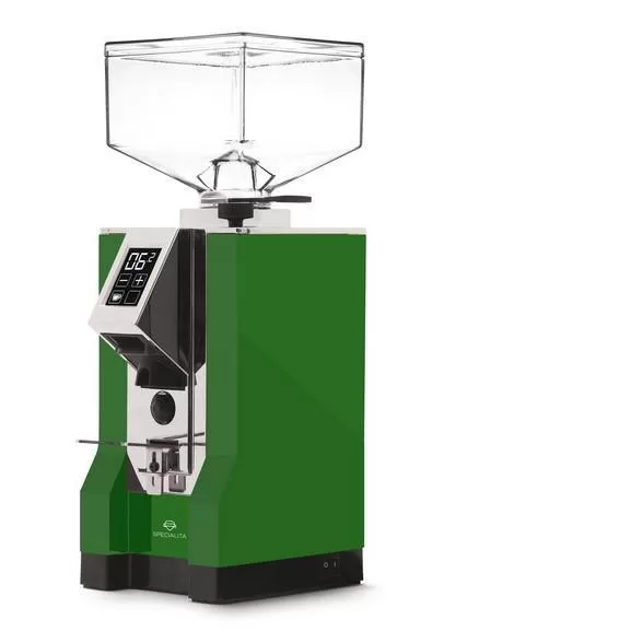 Eureka Mignon Specialita 16CR Limegrün - Kaffeemühle mit digitaler Portionierung, 55mm Mahlwerk, SILENT-Technologie, 250g Bohnenbehälter, Chromauslauf