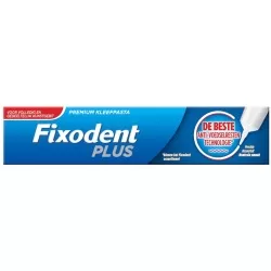 Fixodent Kleefpasta Antivoedselresten - 40g, Sterke hechting, Frisse muntsmaak, Ideaal voor gebitsprotheses, Voorkom voedselresten