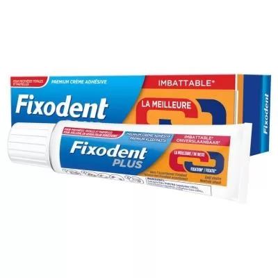 Fixodent Pro Plus Dual Power Kleefpasta 40g - Sterke Grip, Langdurige Fixatie, Bescherming tegen Voedselresten voor Kunstgebit