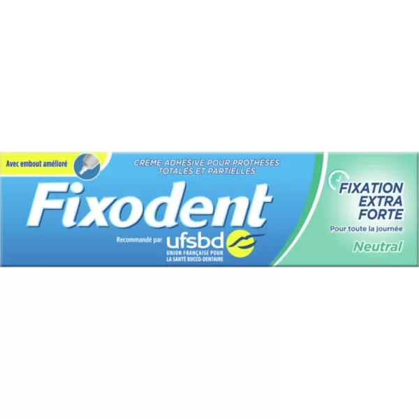 Fixodent Kleefpasta Sterke Fixatie Neutraal 47g (6-pack) - Comfort, Voedselbarrière, Geschikt voor Kunstgebitten, 10x Sterker!