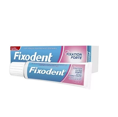 Fixodent Original Kleefpasta 47g - Sterke Hechting, Verbeterd Comfort, Barrière tegen Voedselresten, Lichte Muntsmaak, Voor Kunstgebitten