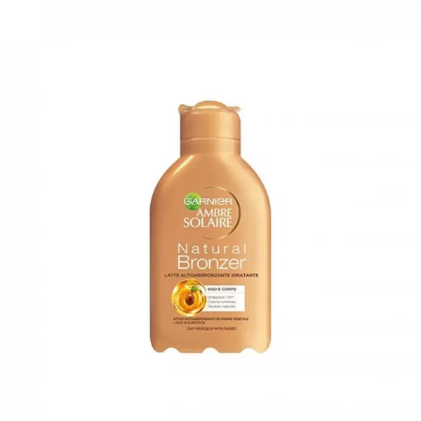 Garnier Ambre Solaire Natural Bronzer Zelfbruinende Melk 150ml - Streeploze, Natuurlijke Bruine Kleur, Hydraterend met Abrikozenolie