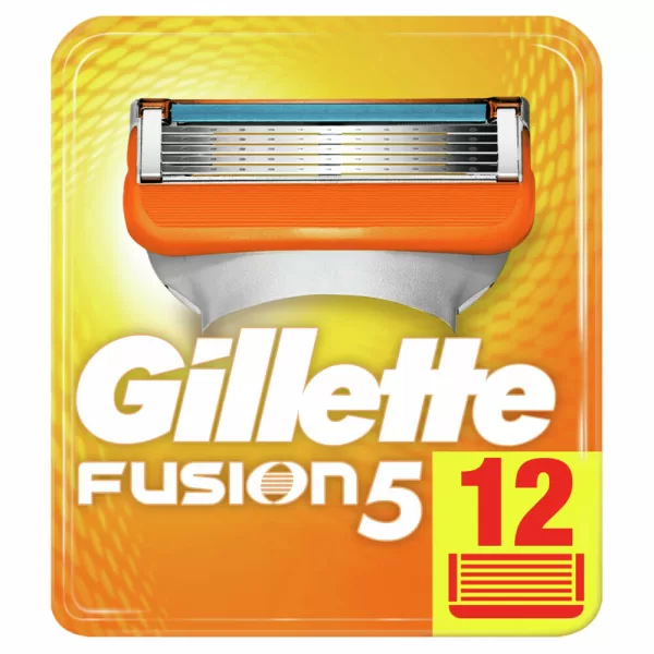 Gillette Fusion 5 Manual Scheermesjes 12 stuks - 5 Anti-Frictiemesjes, Precisietrimmer, Geschikt voor Fusion5 en Fusion5 Power