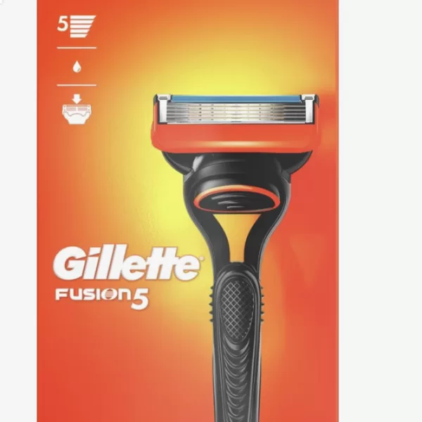 Gillette Fusion 5 Rasierer – 5 Klingen Systemrasur für ein glattes Hautgefühl, ergonomisches Design, für Männer, inkl. Ersatzklingen verfügbar