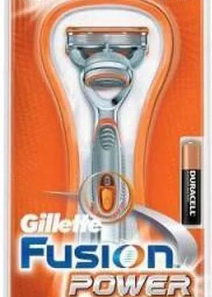 Gillette Fusion5 Power Scheerapparaat – 5 PowerGlide Mesjes, Batterij-aangedreven, Comfort Guard, Indicator Lubrastrip met Vitamine E & Aloë