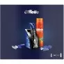 Gillette Fusion ProGlide Styler Geschenkset mit Fusion5 Ultra Sensitive Gel 200ml, 3 Aufsätzen, Power Rasierer & Halter - Perfekt für empfindliche Haut