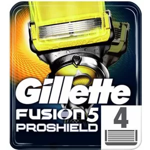 Gillette Fusion ProShield Scheermesjes - 4 Stuks, 5 Messen, FlexBall Technologie, Geleidende Strips ter Bescherming, Comfort en Precisie