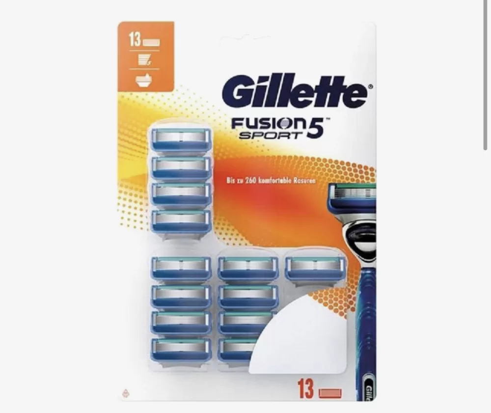 Gillette Fusion5 Sport 5 Scheermesjes - 13-pack, 5 Precisiemesjes, Ergonomisch Handvat, Comfortabele Scheerbeurt, Compatibel met Alle Fusion Scheermesjes