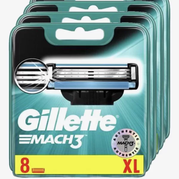 Gillette Mach3 Voordeelverpakking - 32 Scheermesjes - Dicht op de huid, minder druk, meer comfort, compatibel met alle Mach3 systemen.