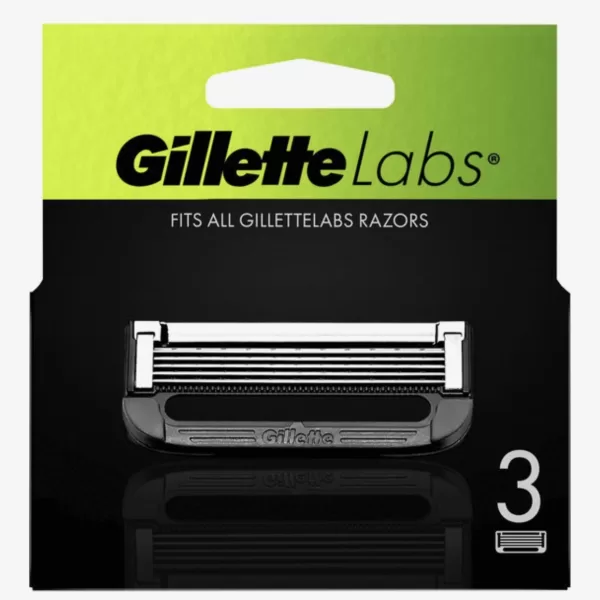 Gillette Navulmesjes voor GilletteLabs – 3 Stuks, Geschikt voor Exfoliating Bar & Heated Razor, Ultiem Comfort & Precisie