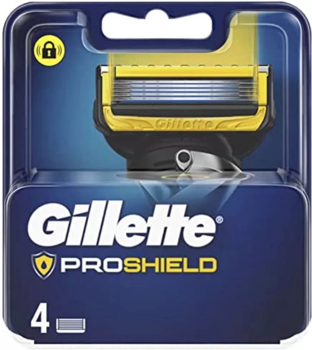 Gillette ProShield Fusion5 Mesjes voor Mannen - 4 Stuks, 5 Anti-Frictiemesjes, Precisiestijlt trimmer, Bescherming tegen Irritatie