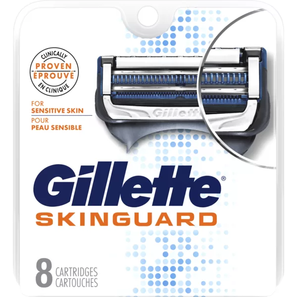 Gillette SkinGuard Sensitive Rasierklingen 8er Pack - Ideal für empfindliche Haut, schützt vor Irritationen & sorgt für sanftes Rasieren