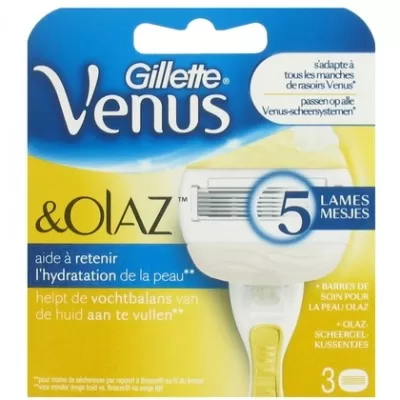 Gillette Venus & Olay Scheermesje met 5 Mesjes - Voor Gladde, Zachte en Gehydrateerde Huid, Zonder Scheergel of Lotion nodig!