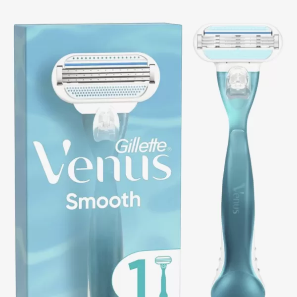 Gillette Venus Smooth Scheersysteem voor Vrouwen - 3 Mesjes, Ergonomisch Handvat, Comfortkussentjes, Duurzaam, Navulbaar Scheermes