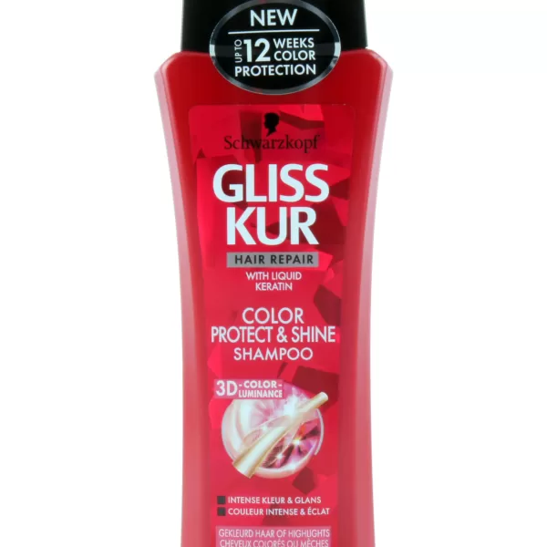 Gliss Kur Color Protect & Shine Shampoo 250ml - Farbschutz, Glanz & Pflege für coloriertes Haar, silikonfrei, revitalisierend