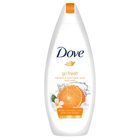 Go Fresh Revitalize Douchecrème 250ml - Mandarijn & Tiare Tahiti, verfrissende & voedende formule voor een energiek huidgevoel