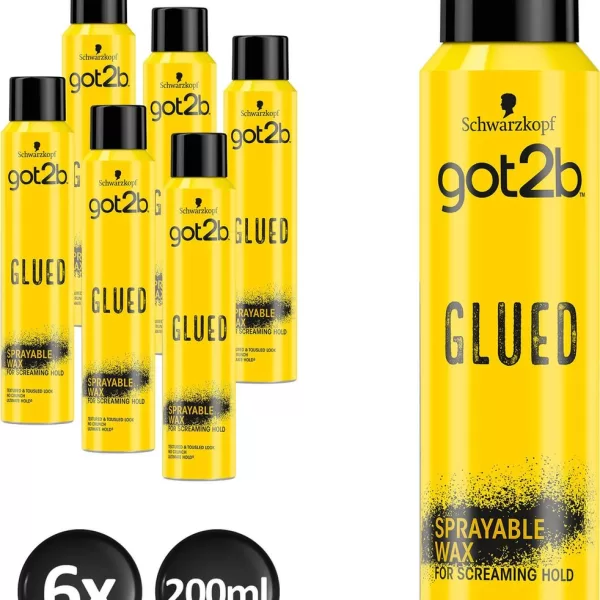 Got2b Glued Extreme Freeze Haarspray 300ml - Sterke fixatie, volume & flexibiliteit | 6-pack voor langdurige controle over je kapsel