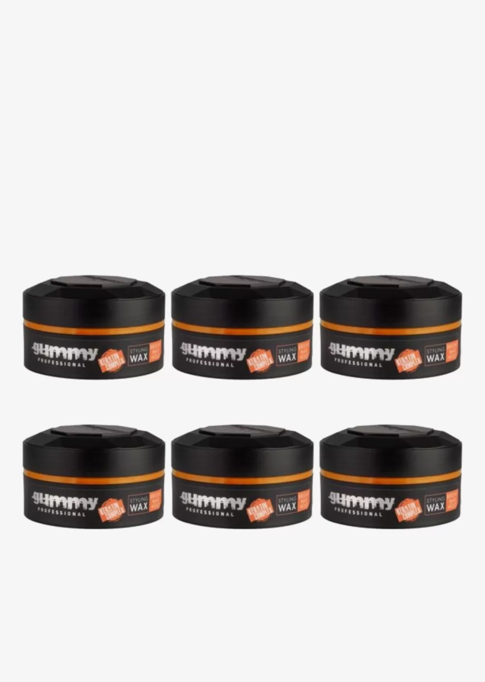 Gummy Keratin Complex Styling Gel - Max Hold - 6 Stück - Starker Halt für glänzendes Styling - Haarpflege & Frizz Kontrolle