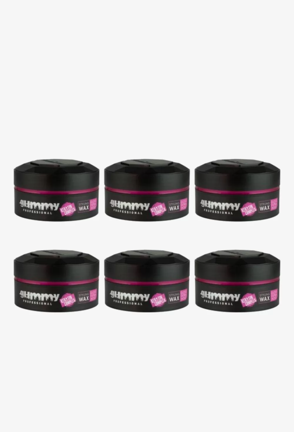 Gummy Keratin Complex Styling Wax Gloss Extra Hold, 6 Stück - Starker Halt, Glanz & Pflege für perfektes Haarstyling!