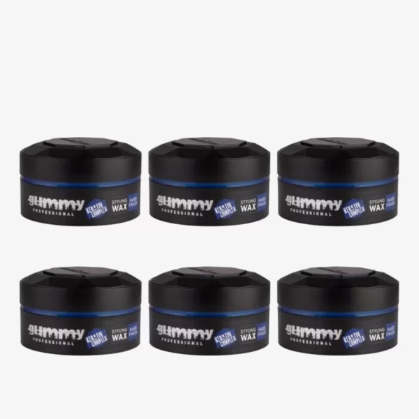 Gummy Keratin Complex Styling Wax - 6 Stk. für starken Halt & glänzendes Finish - Haarstyling Wachs für alle Haartypen