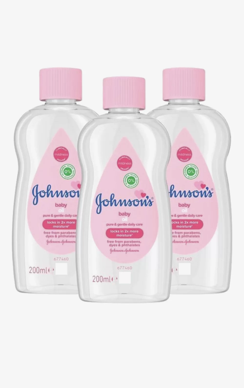 Johnson’s Baby Olie Voordeelverpakking 3x200ml - Zachte & Verzorgende Babyolie voor een Gezonde Huid - Johnson & Johnson