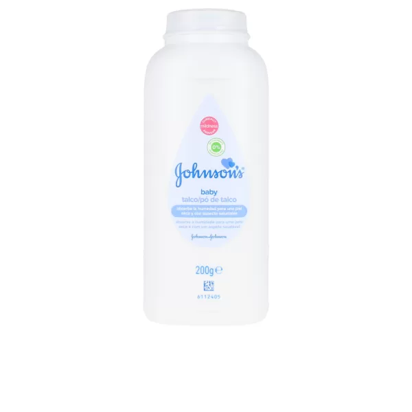 Johnsons Baby Powder 200g – Hypoallergeen Talkpoeder voor Babyhuid, Dermatologisch Getest, Zachte Geur, Voordeelverpakking