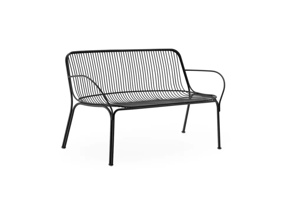 Kartell Hiray Outdoor Sofa Schwarz - Nachhaltiges Design, Metallstruktur, vielseitig einsetzbar, ideal für Innen- und Außenbereich