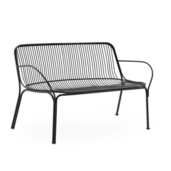 Kartell Hiray Outdoor Sofa Schwarz - Nachhaltiges Design, Metallstruktur, vielseitig einsetzbar, ideal für Innen- und Außenbereich