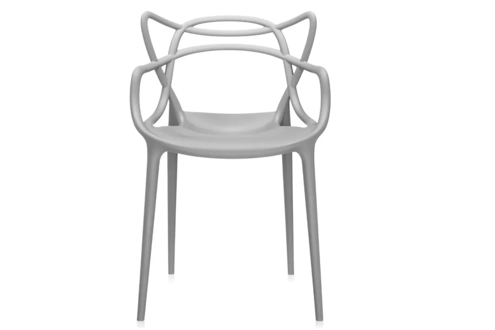 Kartell Masters Stuhl Grau - Designstuhl von Philippe Starck, vielseitig für Innen & Außen, inspiriert von ikonischen Klassikern