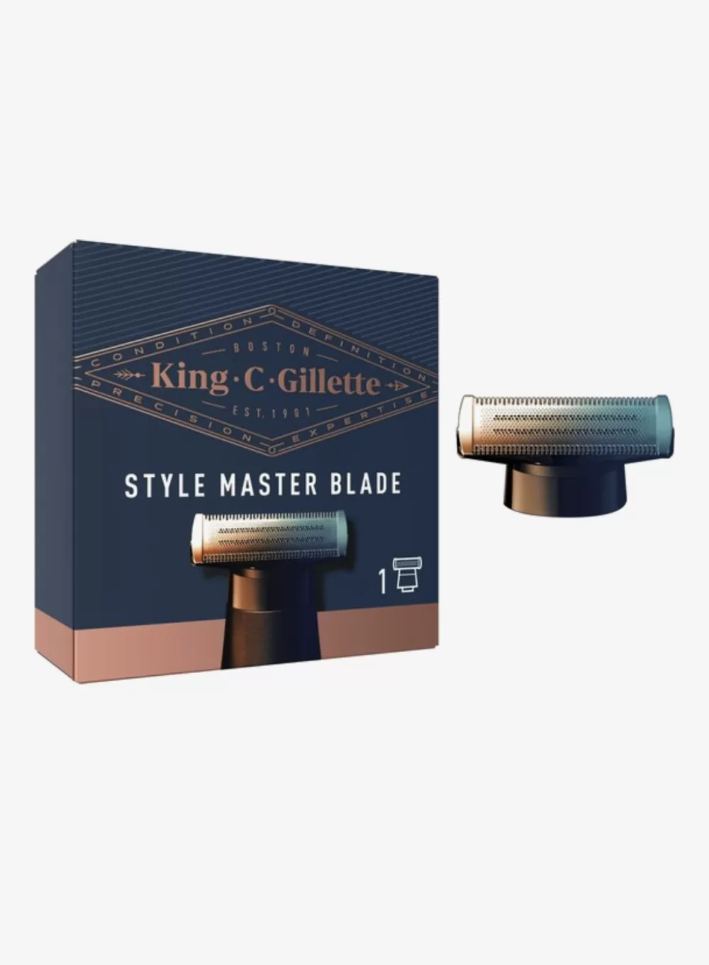 King C. Gillette StyleMaster 4D Scheermesje - Vervangbaar, Duurzaam, Tot 6 Maanden, Flexibele Kop voor Comfortabel Scheren en Trimmen