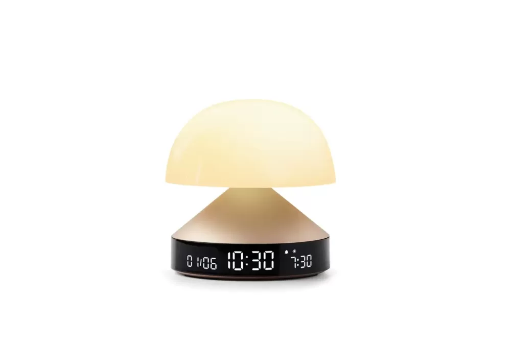 LEXON Mina Sunrise Wecker mit Sonnenaufgangssimulation, 5 Melodien, 9 LED-Farben, Touch-Steuerung, elegantes Design, VA-LCD-Display