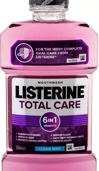 Listerine Total Care Clean Mint Mundwasser - 1L, effektive Mundhygiene, frischer Atem, schützt Zähne & Zahnfleisch, antibakteriell