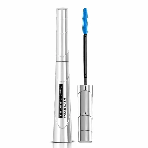 L'Oréal False Lash Telescopic Waterproof Mascara - Ultralange Zwarte Wimpers, Flexibel Borsteltje, Valse Wimpers Effect, 9ml