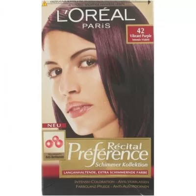 L’Oréal Préférence Haarfarbe Nr. 42 - Intensiv Violet, langanhaltende Farbintensität, für strahlende Ergebnisse, 100ml