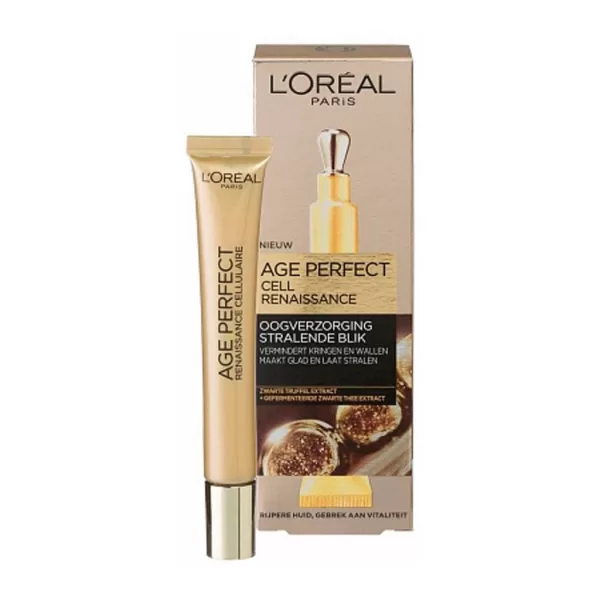 L'Oréal Paris Age Perfect Cell Renaissance Oogverzorging - Vermindert Donkere Kringen & Rimpels, Verrijkt met Zwarte Truffel & Cafeïne