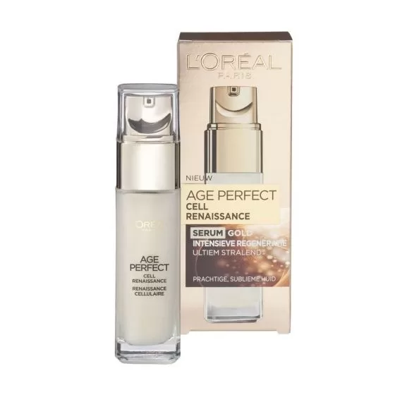 L'Oréal Paris Age Perfect Cell Renaissance Serum 30ml für reife Haut, Anti-Aging, Hautverjüngung, für Frauen 50+, revitalisierende Pflege