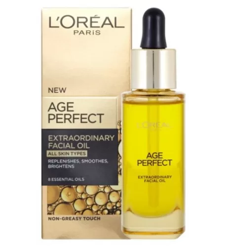 L'Oréal Paris Age Perfect Extraordinary Facial Oil 30ml - Anti-aging, 8 Essentiële Oliën, Voedend & Revitaliserend, Stralende Huid