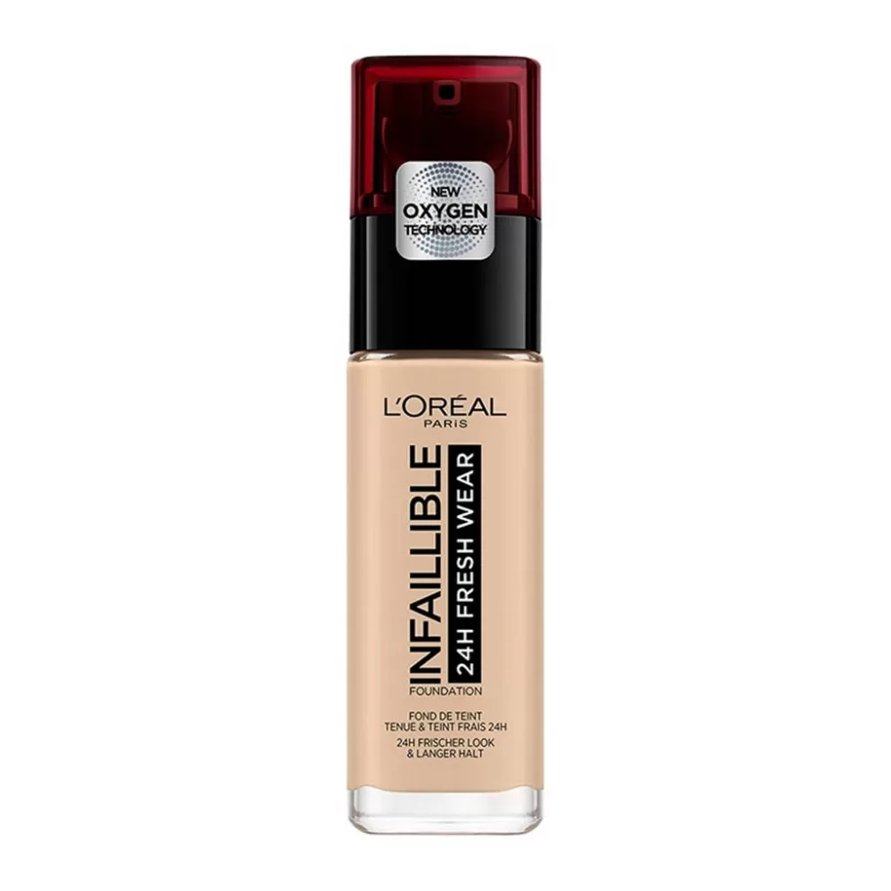 L'Oréal Paris Infaillible 24H Fresh Wear Foundation 130 True Beige - Langhoudend, Luchtig, Natuurlijk, 14 Kleuren, Hydraterend, Egaal Resultaat