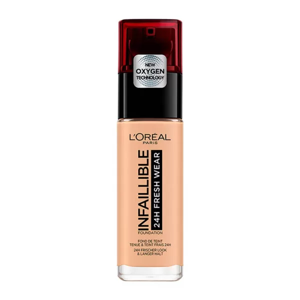 L'Oréal Paris Infaillible 24H Fresh Wear Foundation 120 Vanille - Langhoudend, Luchtige Textuur, Natuurlijk Resultaat, 14 Kleuren