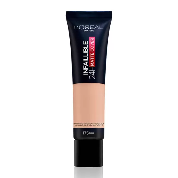 L’Oréal Paris Infaillible 24H Matte Cover Foundation 175 Sable – Langhoudend, Glansvrij, SPF 18, Waterproof, Perfecte Dekking, 30ml