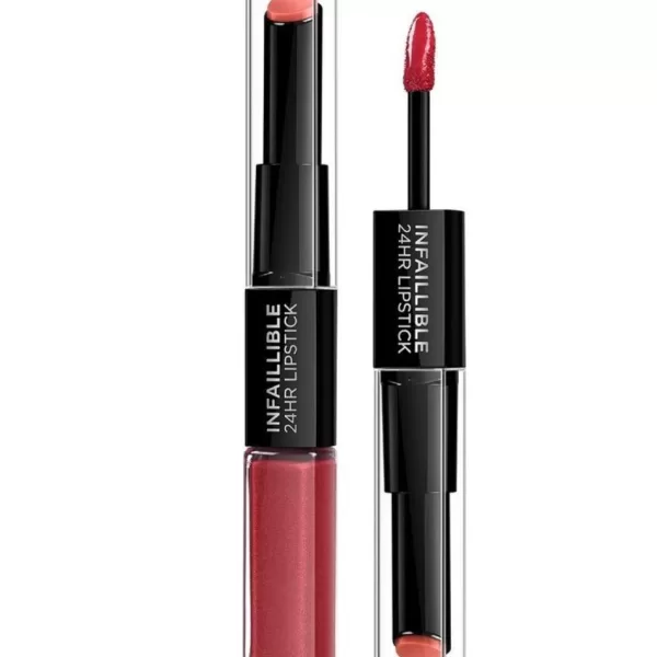 L'Oreal Paris Infallible 24H Lipstick Nr. 507 Relentless Rouge - Langhoudende, hydraterende lippenstift met perfecte kleur, 24 uur lang.